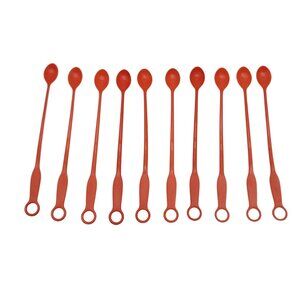 Vintage Tupperware Cocktail Spoons (181) in Orange Set of 10